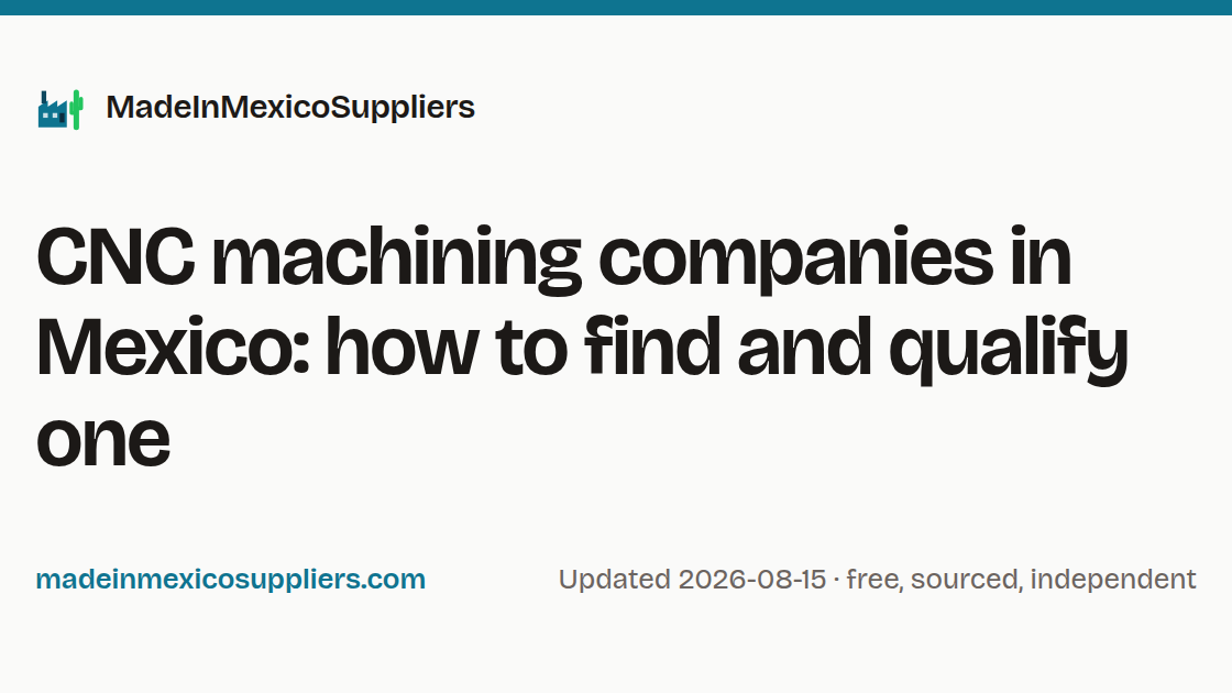 Made in Mexico Suppliers