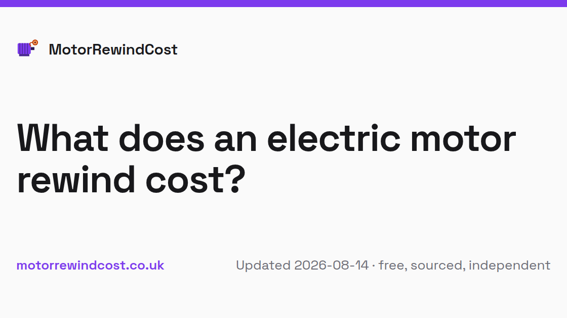 Motor Rewind Cost