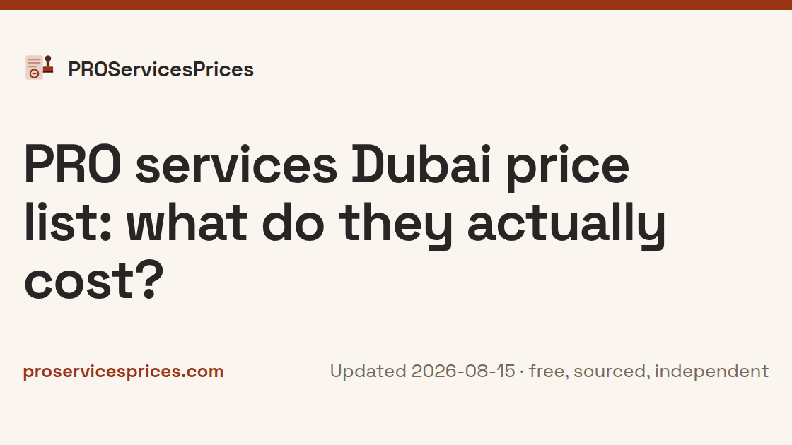 PRO Services Prices
