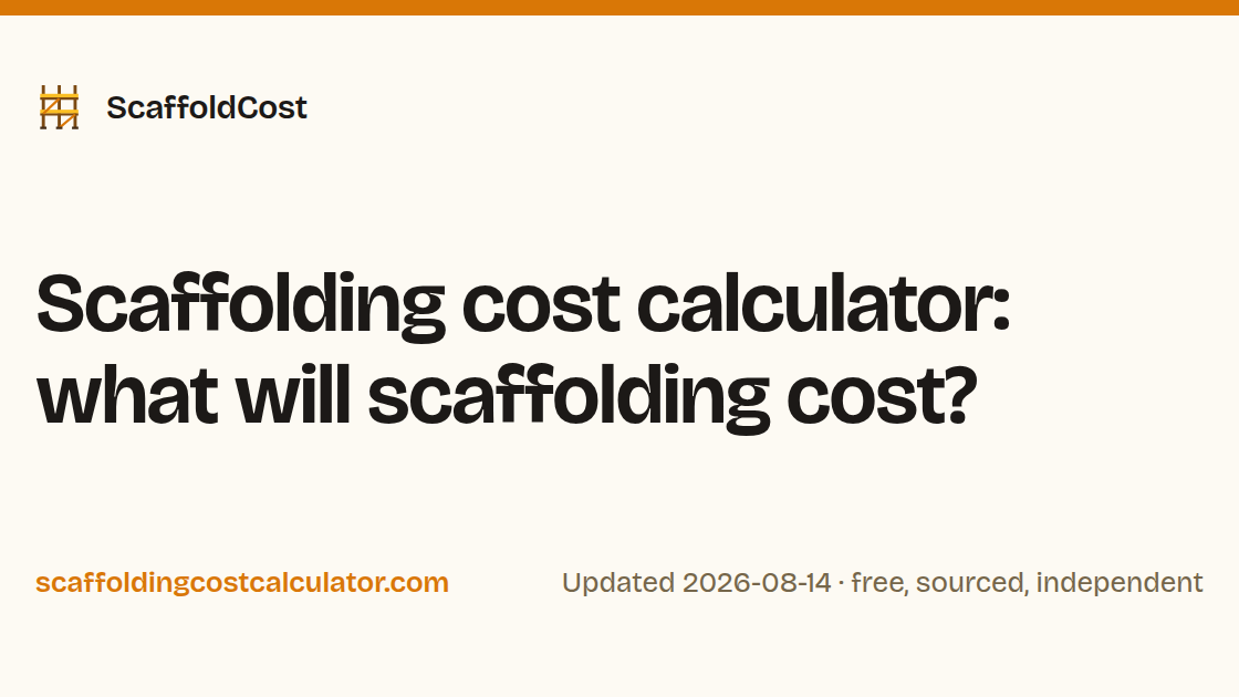Scaffolding Cost Calculator