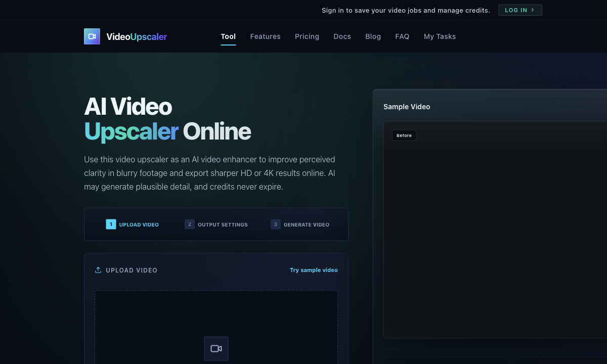 Video Upscaler — تحسين الفيديو