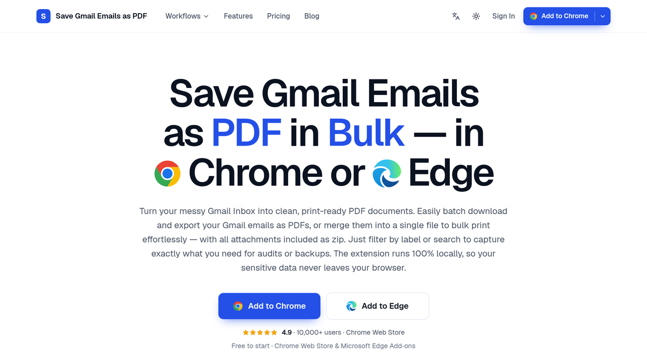 Save Gmail Emails as PDF in Bulk
