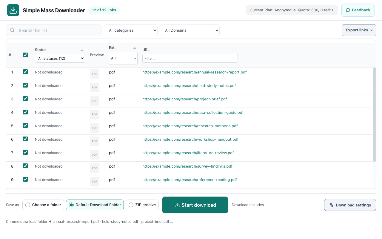 Simple Mass Downloader