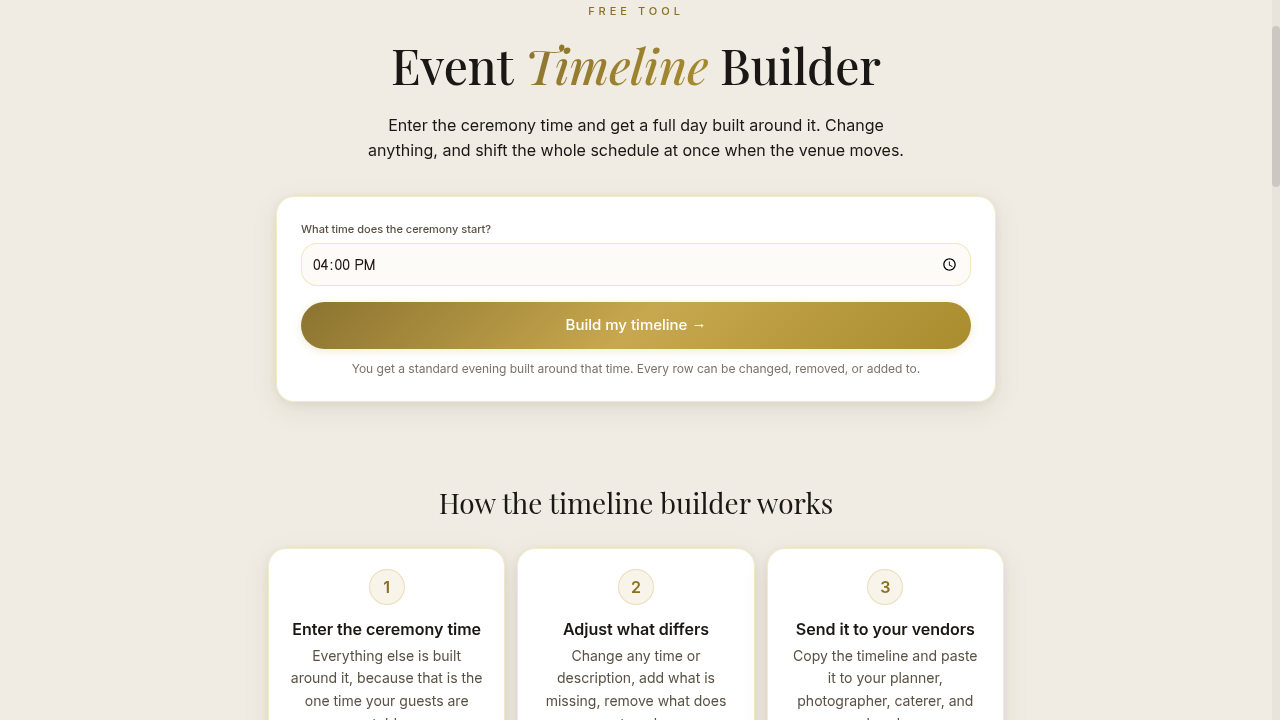 ScanIt Event Timeline Builder