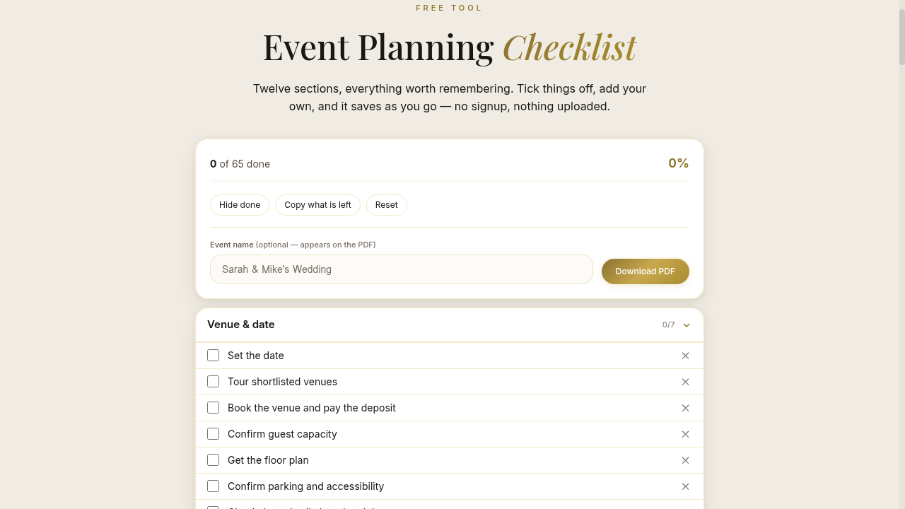 ScanIt Event Planning Checklist