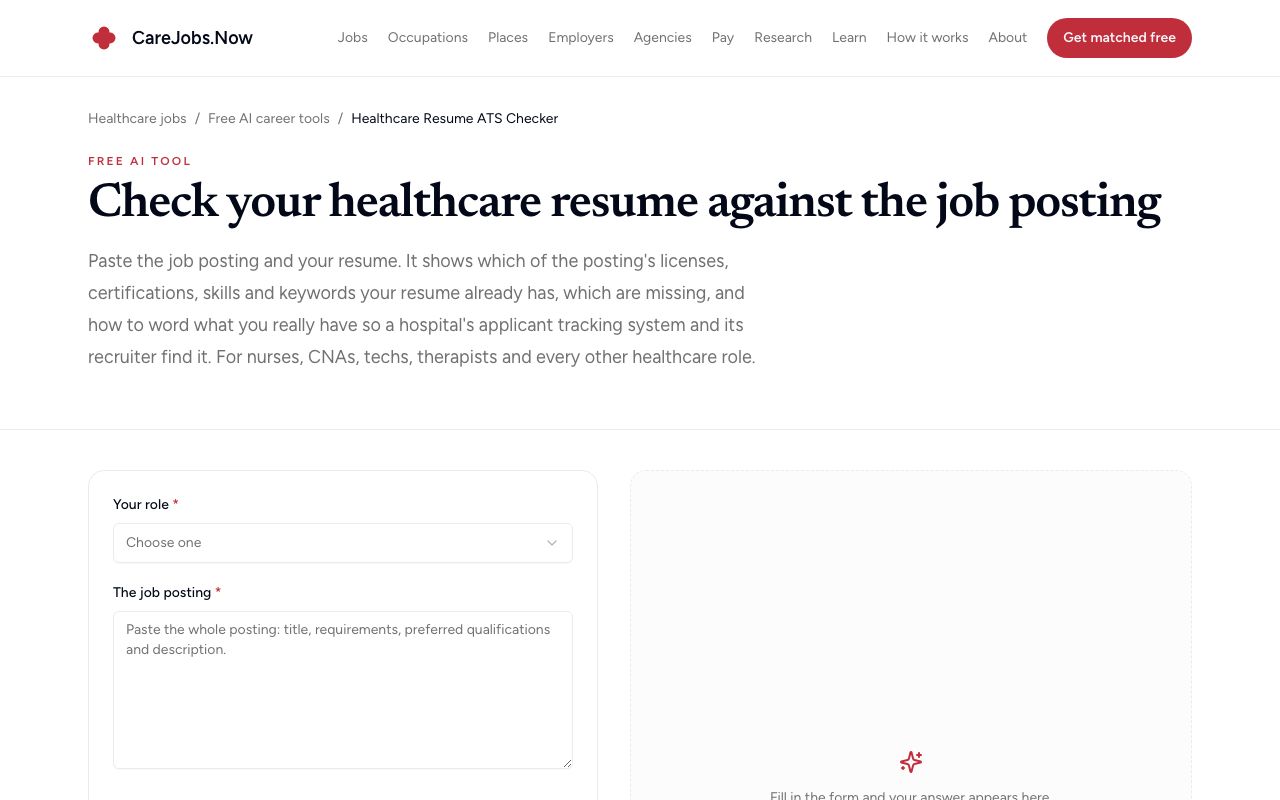Healthcare Resume ATS Checker