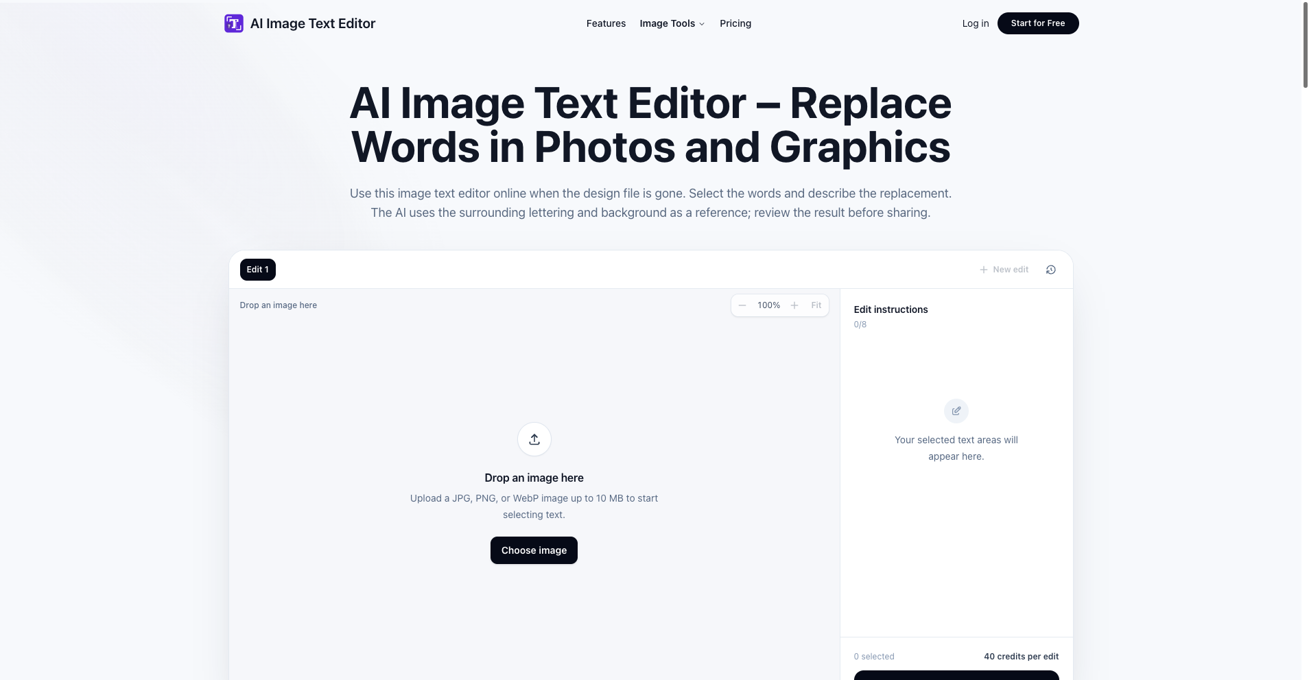 AI Image Text Editor