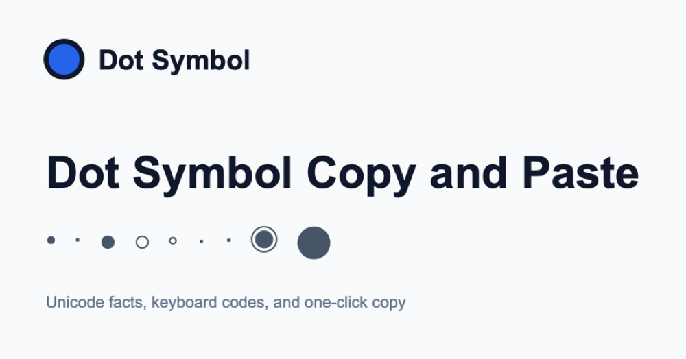 Dot Symbol