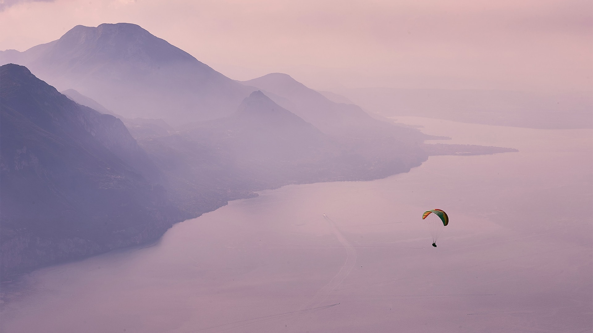 Skydiving over Lake Garda