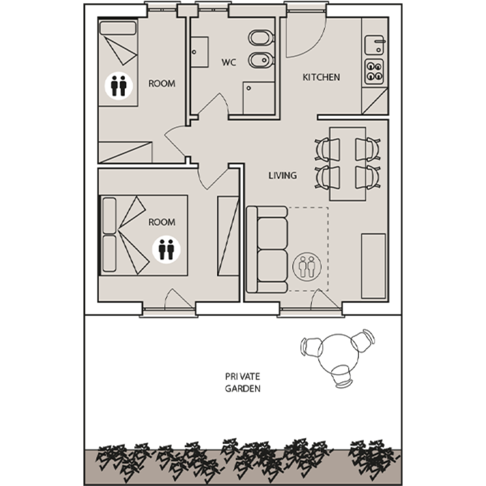 Piantina appartamento Residence La Berna