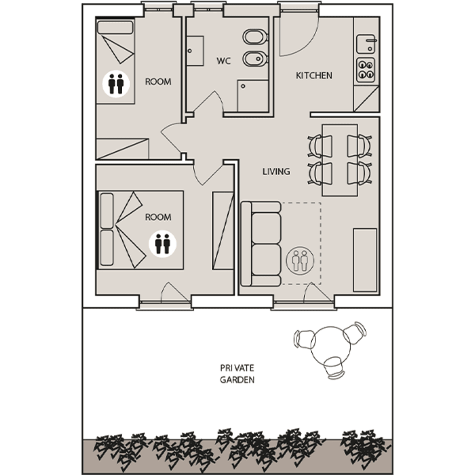 Apartment Floor Plan at Residence La Berna