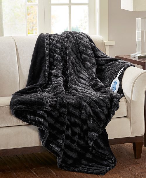 Duke Ribbed Electric FauxFur Throw, 50″ x 70″ EGEAD Company