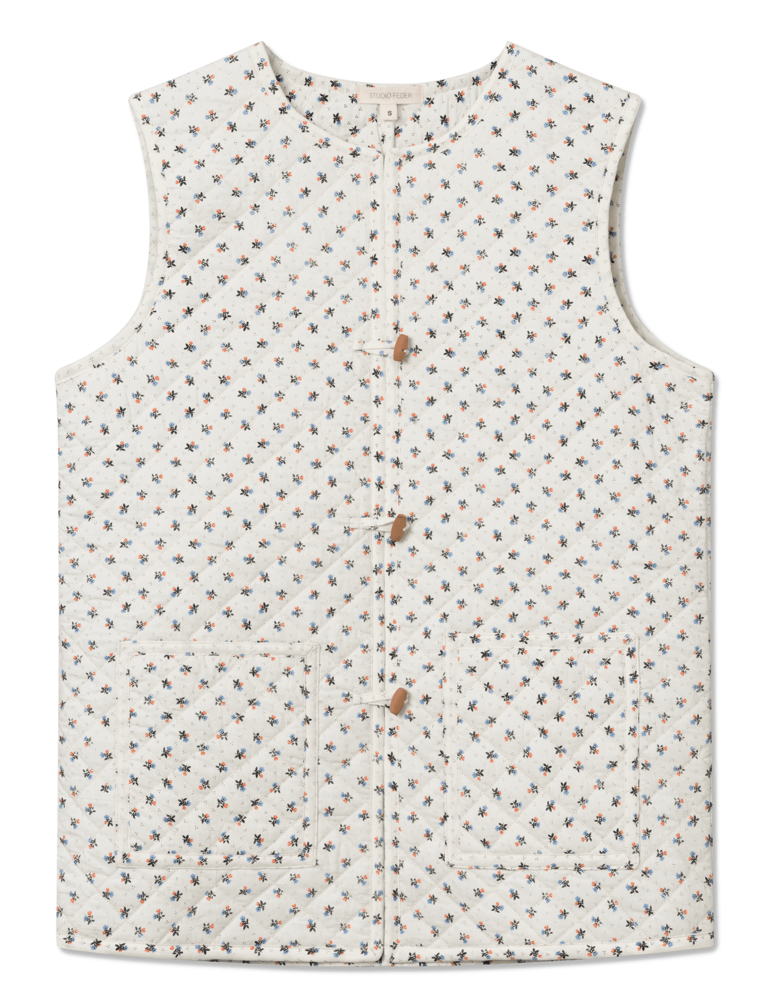 Lulu Quilted Vest - Scarlet Ecru