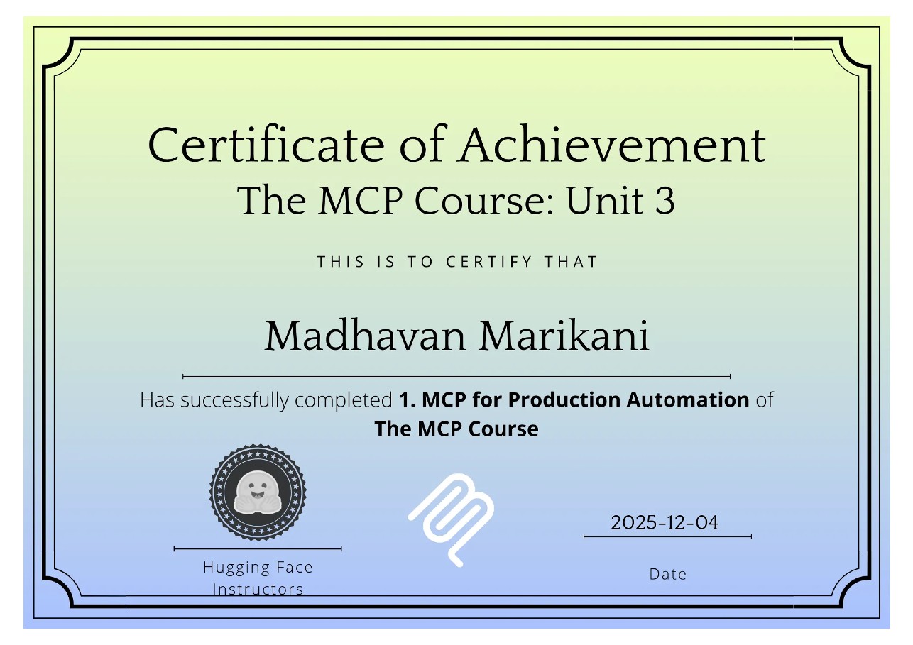 MCP for Production Automation