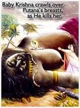 Mother Yasoda protects Krsna