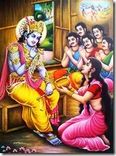 Durvasa muni visits the Pandavas