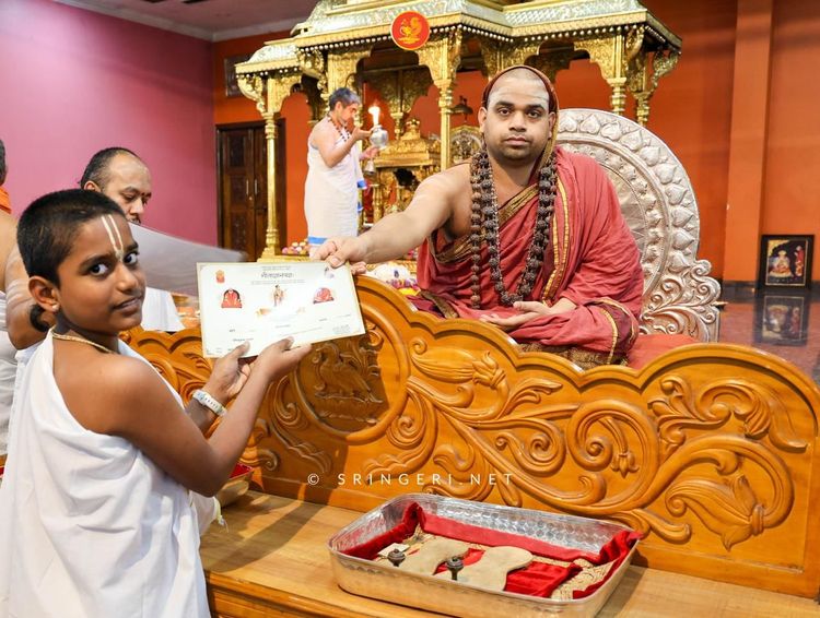 Nrsimha receiving certificate