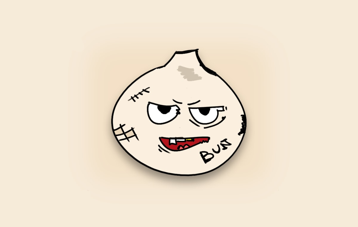 Terminal-style thumbnail showing Bun passing -- literally while npm passes -t v3 correctly