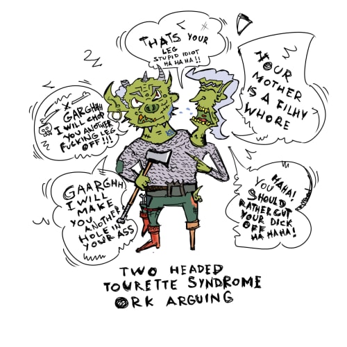two headed tourette syndrome ork