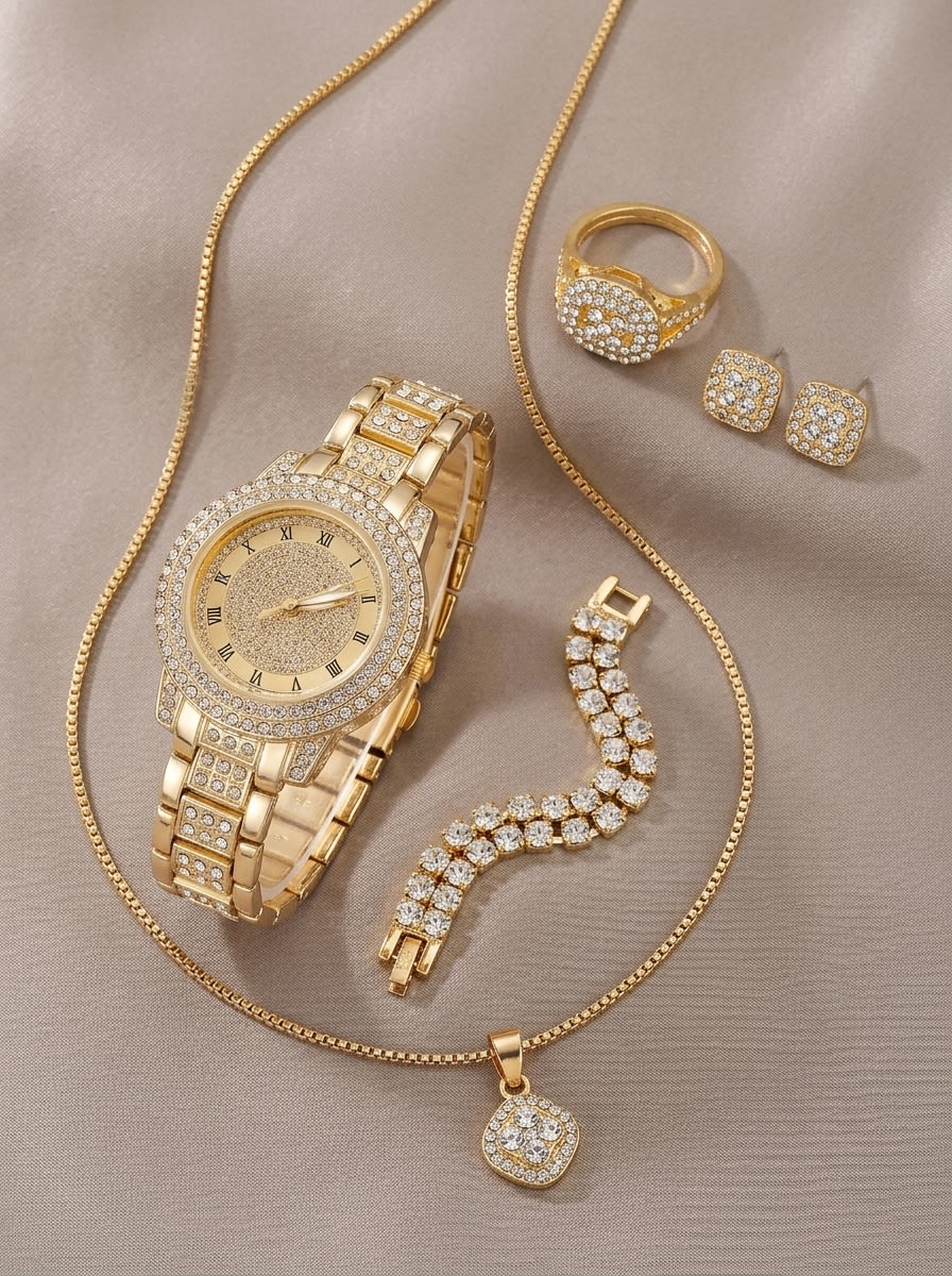 Luxury Rose Gold Jewelry Set