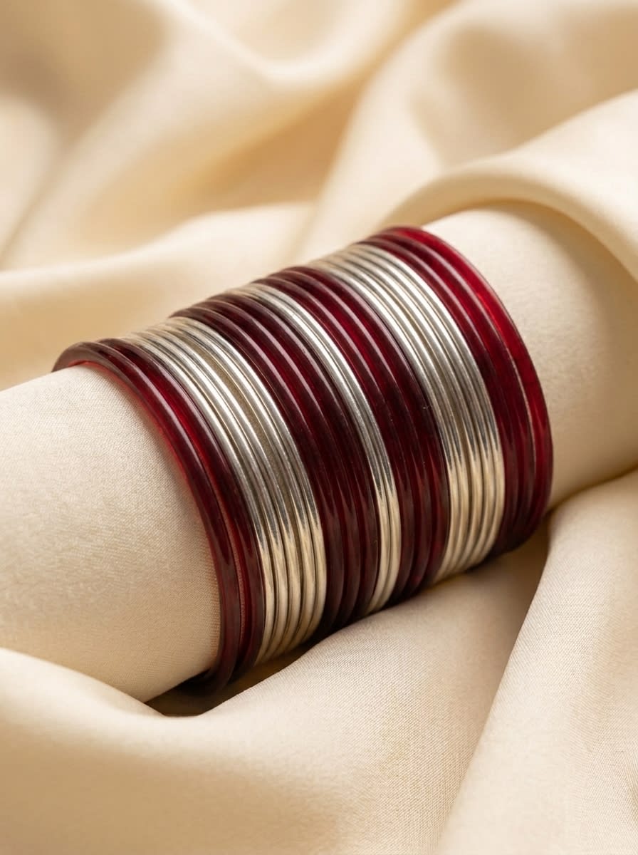 Jhalki Maroon Bangles