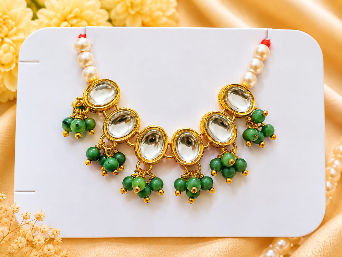 Pearl Kundan Chokar| Handmade 