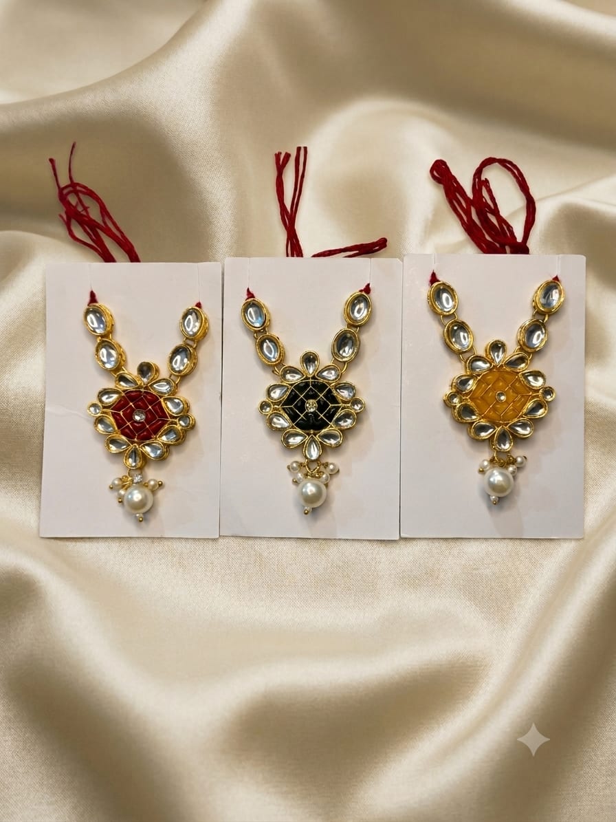 Divine Kundan & Pearl Deity Necklace