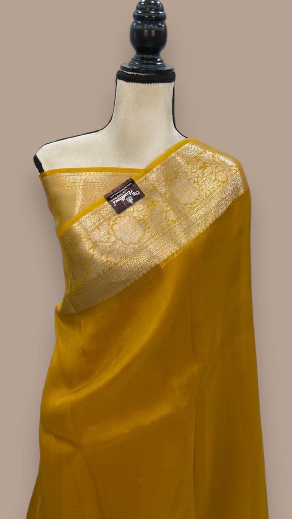 Banarasi Dyeable Kora Organza Pure Saree - View 7