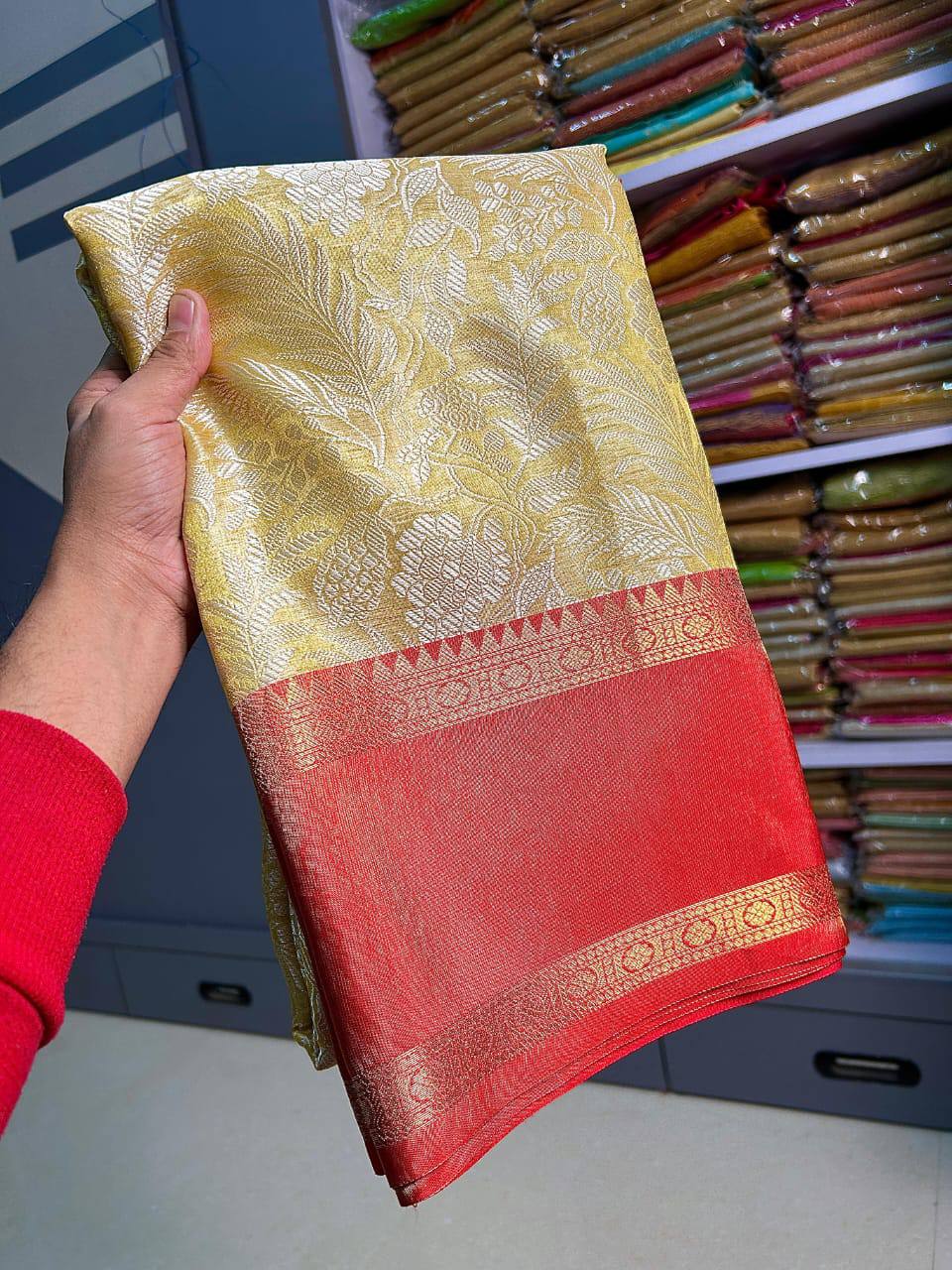Designer Banarasi Warm Silk Saree for weddings - View 4
