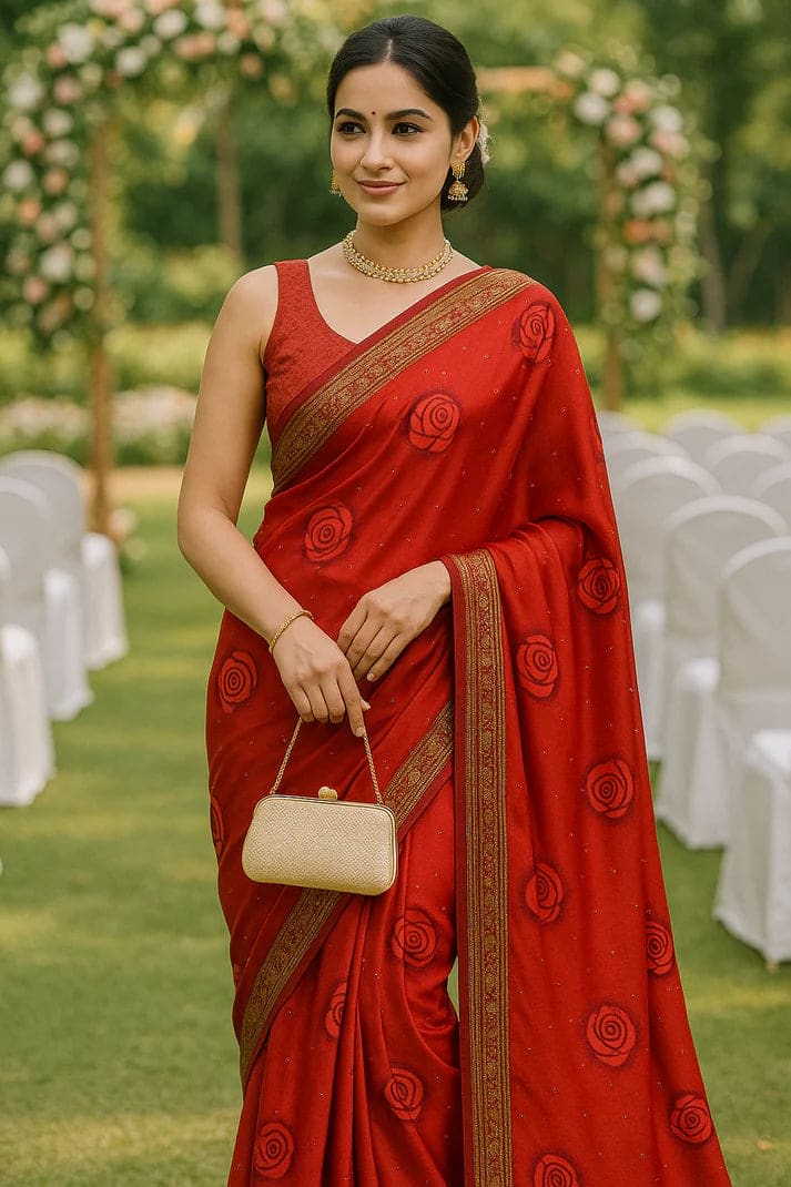 Combo: 2 Digital Printed Crepe Silk Sarees - View 4