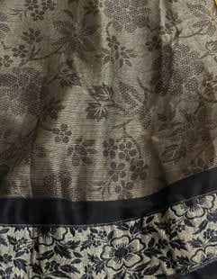 Elegant Olive Black Braso Silk Saree - View 3