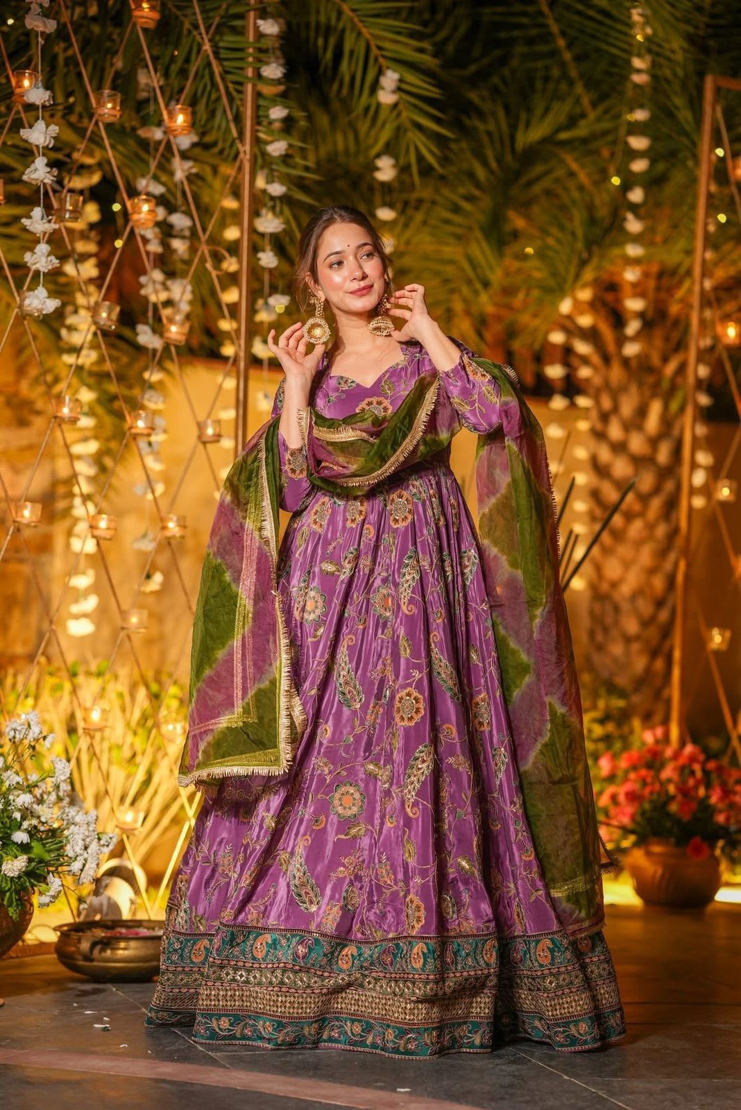 Exclusive Digital Printed Anarkali Gown – Modern Elegance - View 3