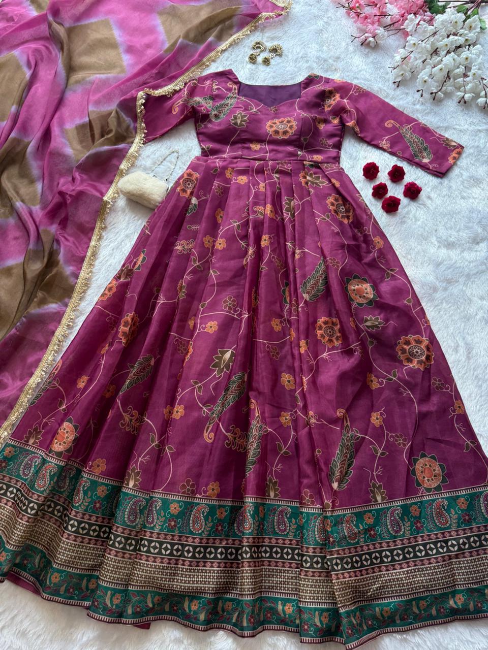 Exclusive Digital Printed Anarkali Gown – Modern Elegance - View 6