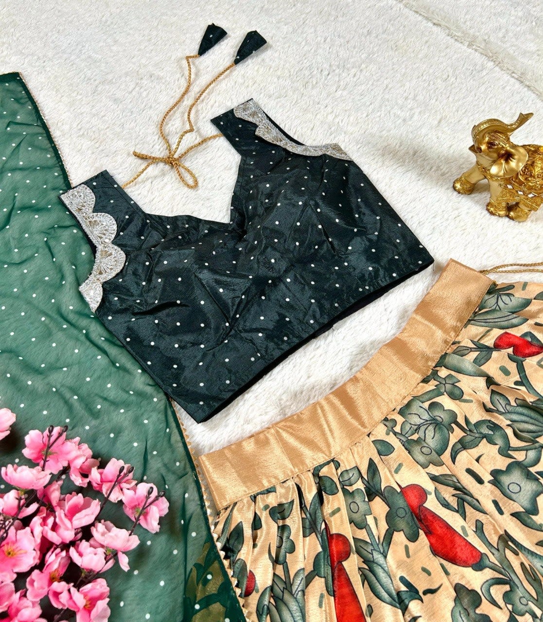 Kalamkari Designer Lehenga Choli Set - View 4