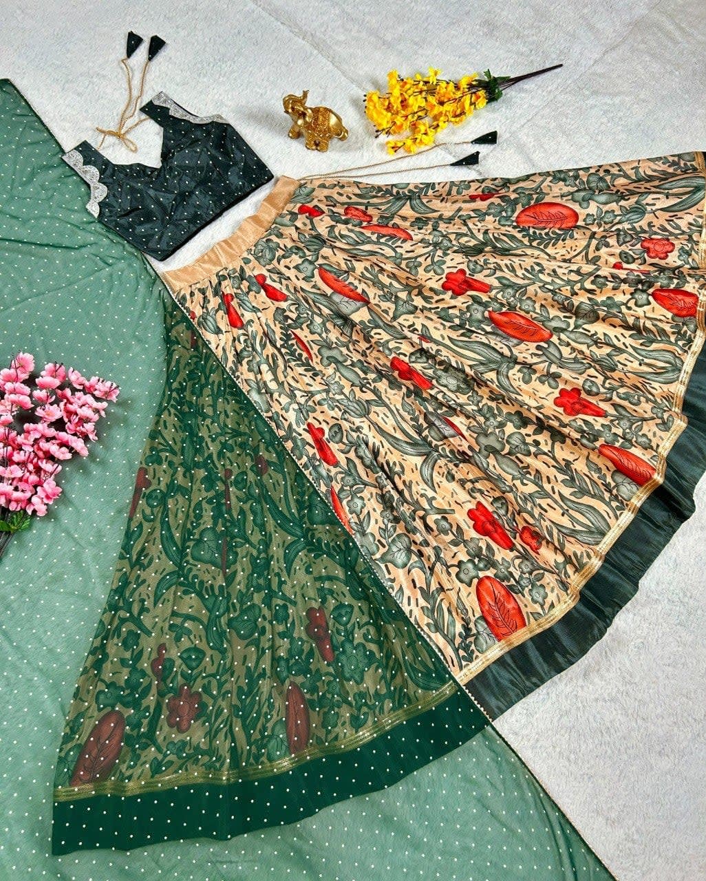 Kalamkari Designer Lehenga Choli Set - View 5