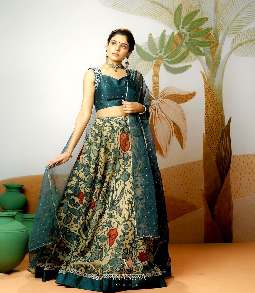 Kalamkari Designer Lehenga Choli Set - View 3