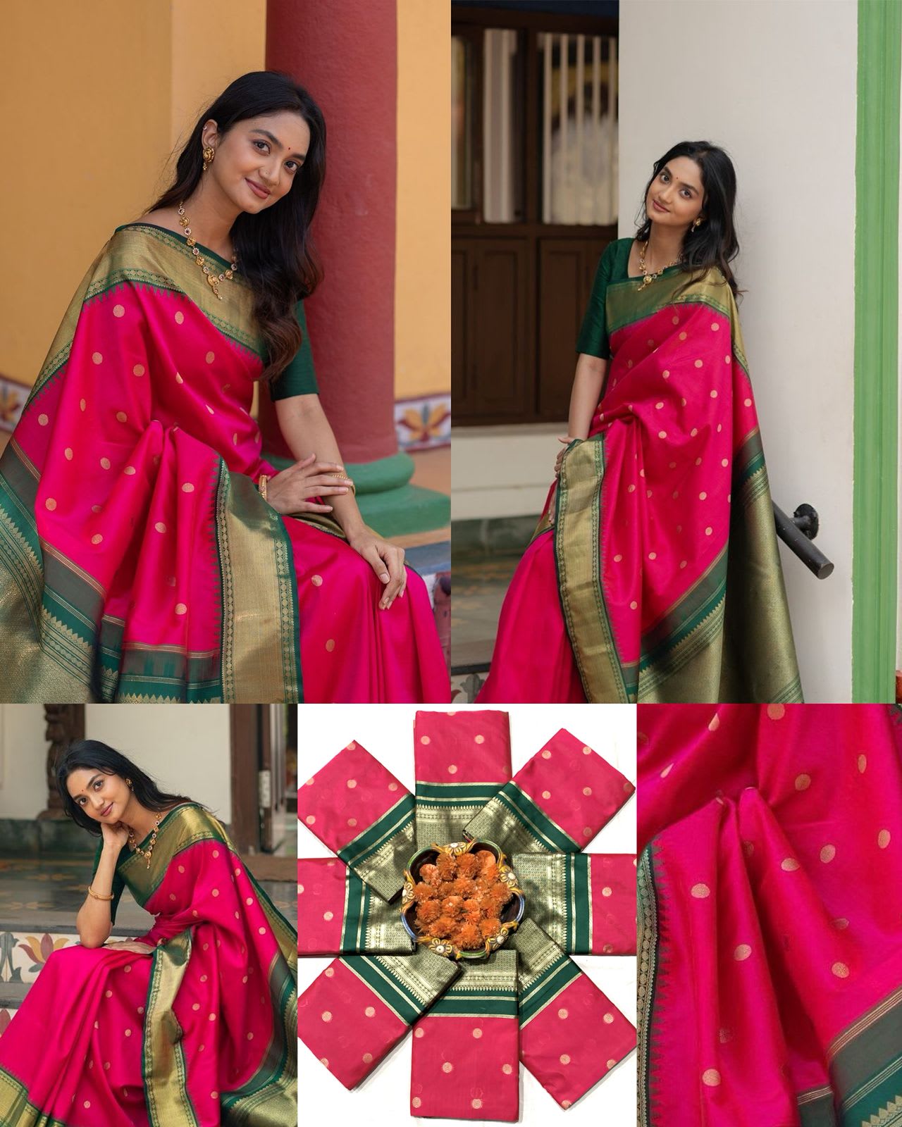 Soft Silk Saree with Rich Pallu & Jacquard Work - View 3