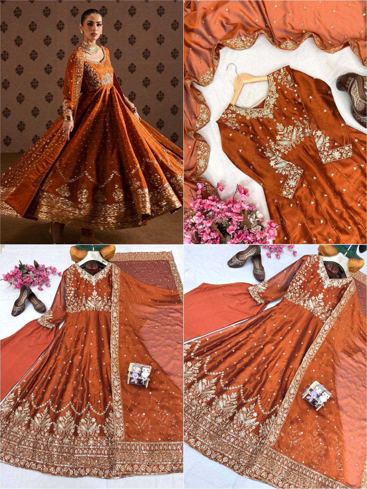 New Designer Anarkali Gown Set - Second View