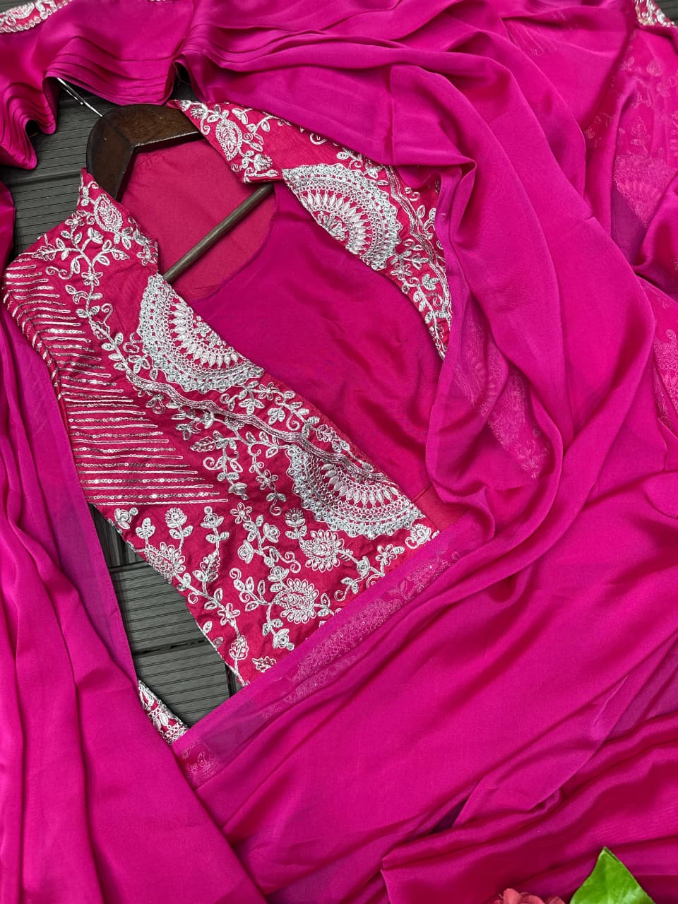 New Super Trending Ready-to-Wear Saree with Embroidered Koti - View 5
