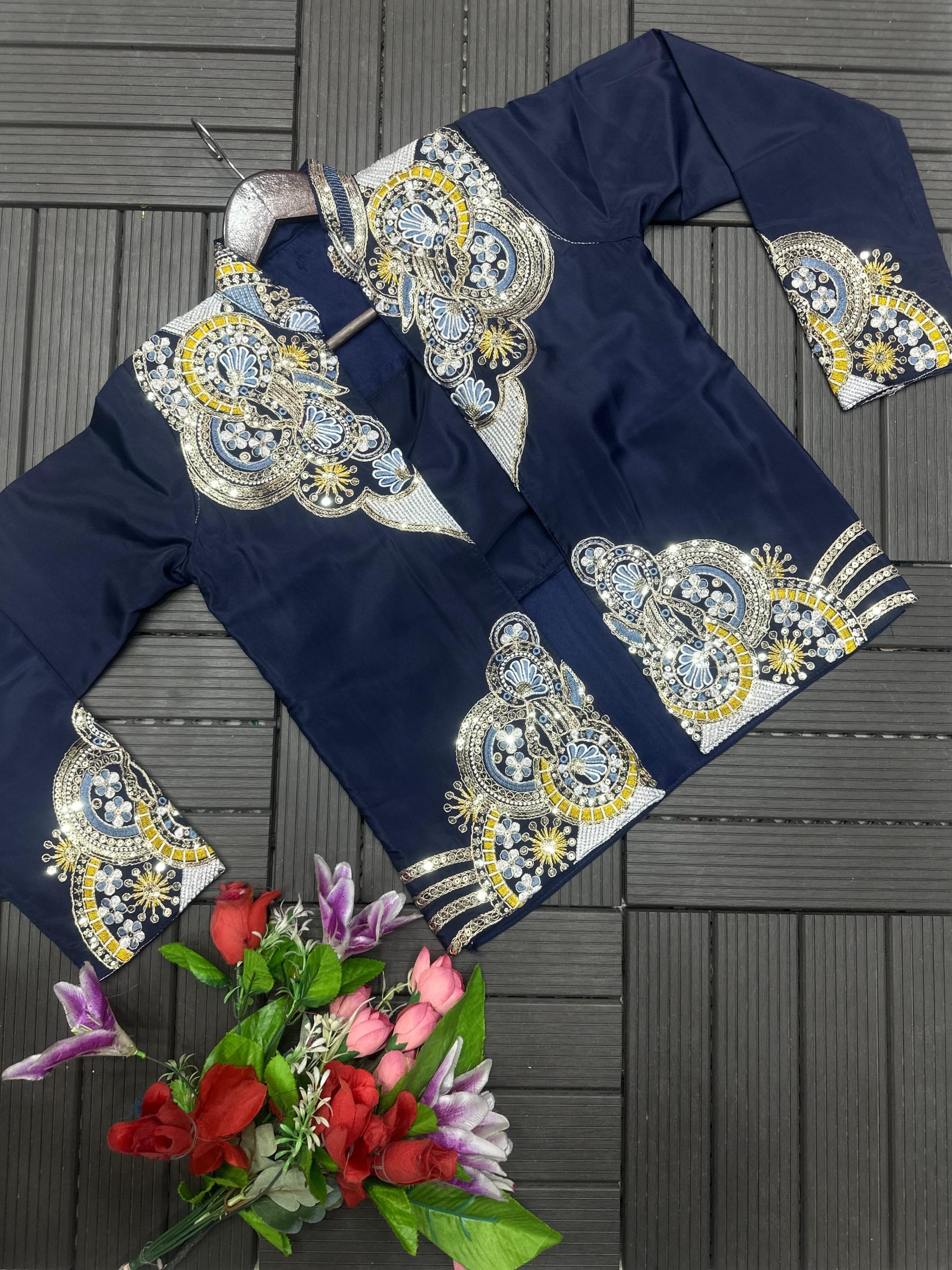 New Super Trending Ready-to-Wear Saree with Embroidered Koti - View 5