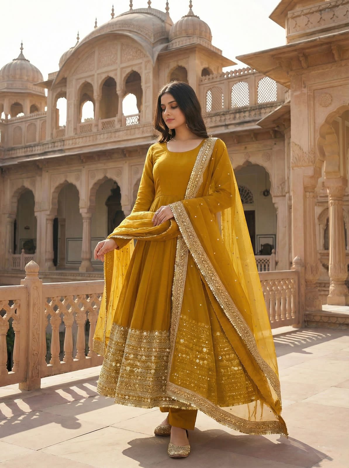 DN-3152 – Premium Designer Anarkali Gown Set - View 4