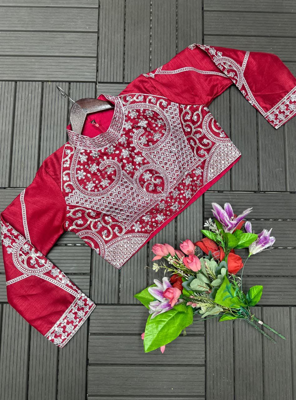 New Super Trending Ready-to-Wear Saree with Embroidered Blouse - View 5