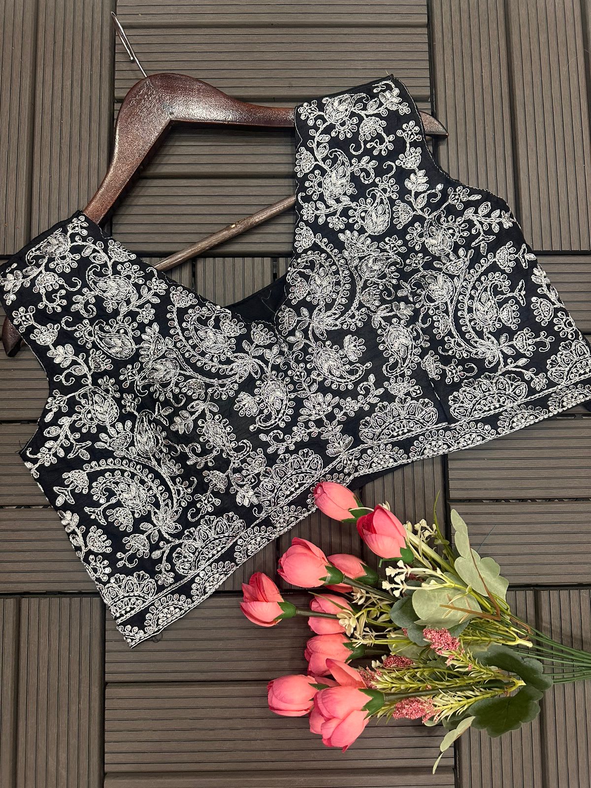 Trending Embroidery Cording Ready-to-Wear Saree - Second View