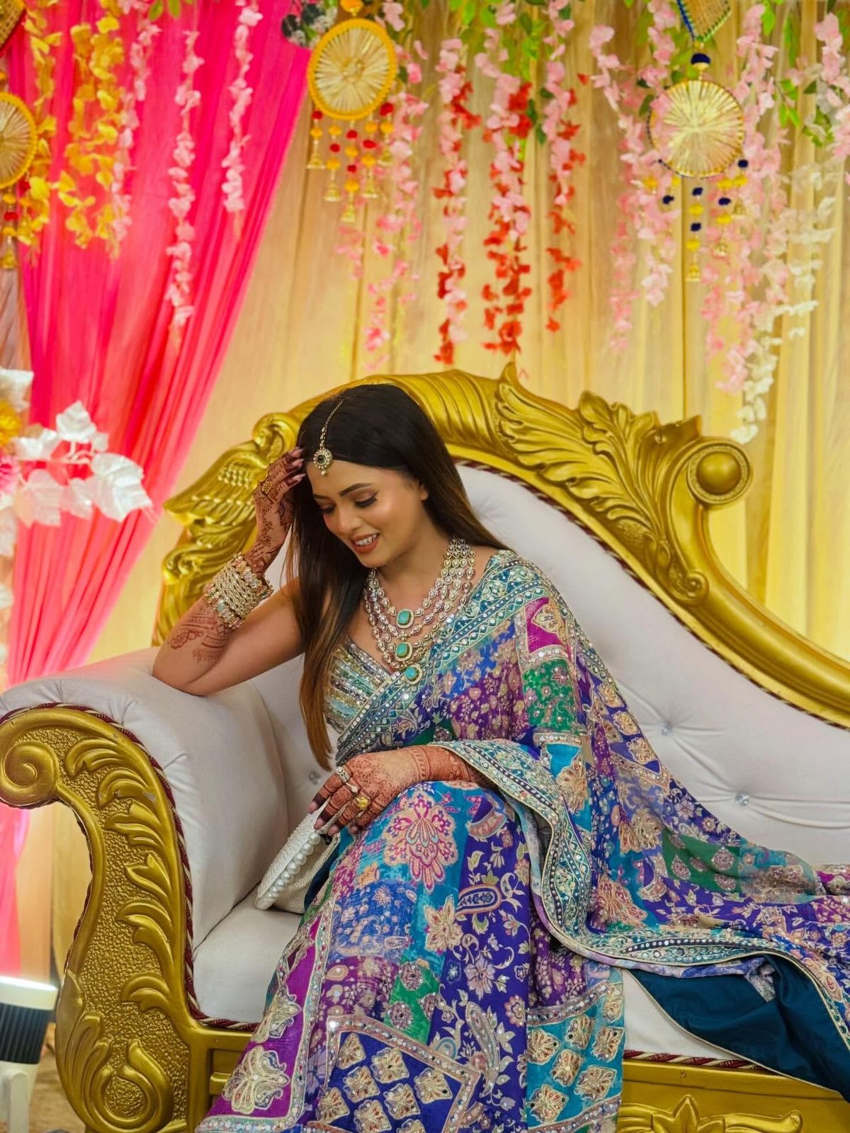 Designer Mirror Work Saree - Bollywood - View 4