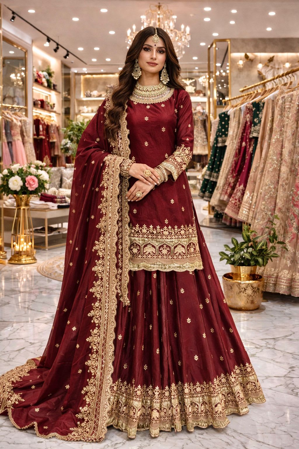Designer Fandy Silk Lehenga Set with Sequins Embroidery – Party Wear Collection