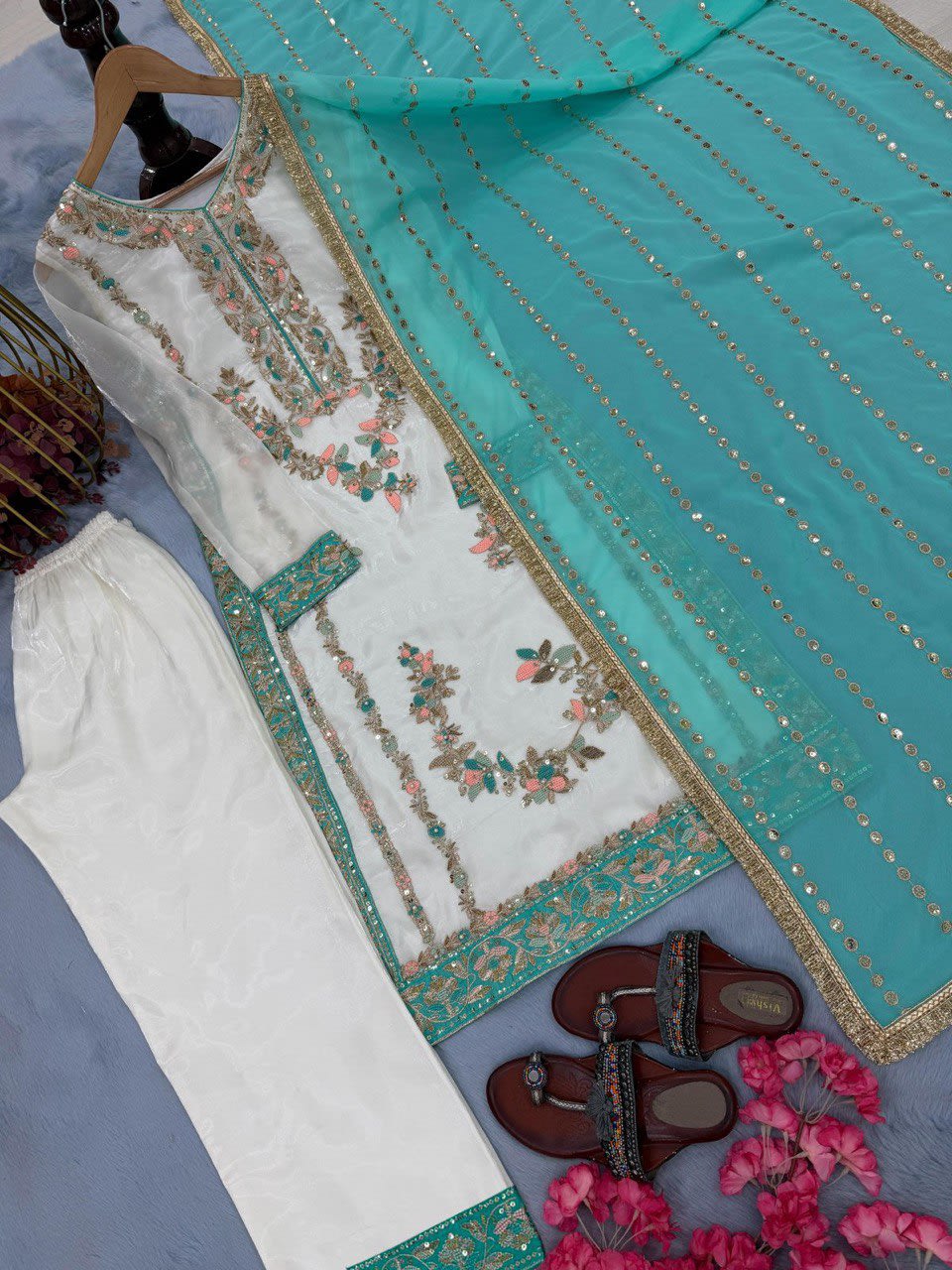 Premium Designer Readymade Top Plazzo Collection - View 3