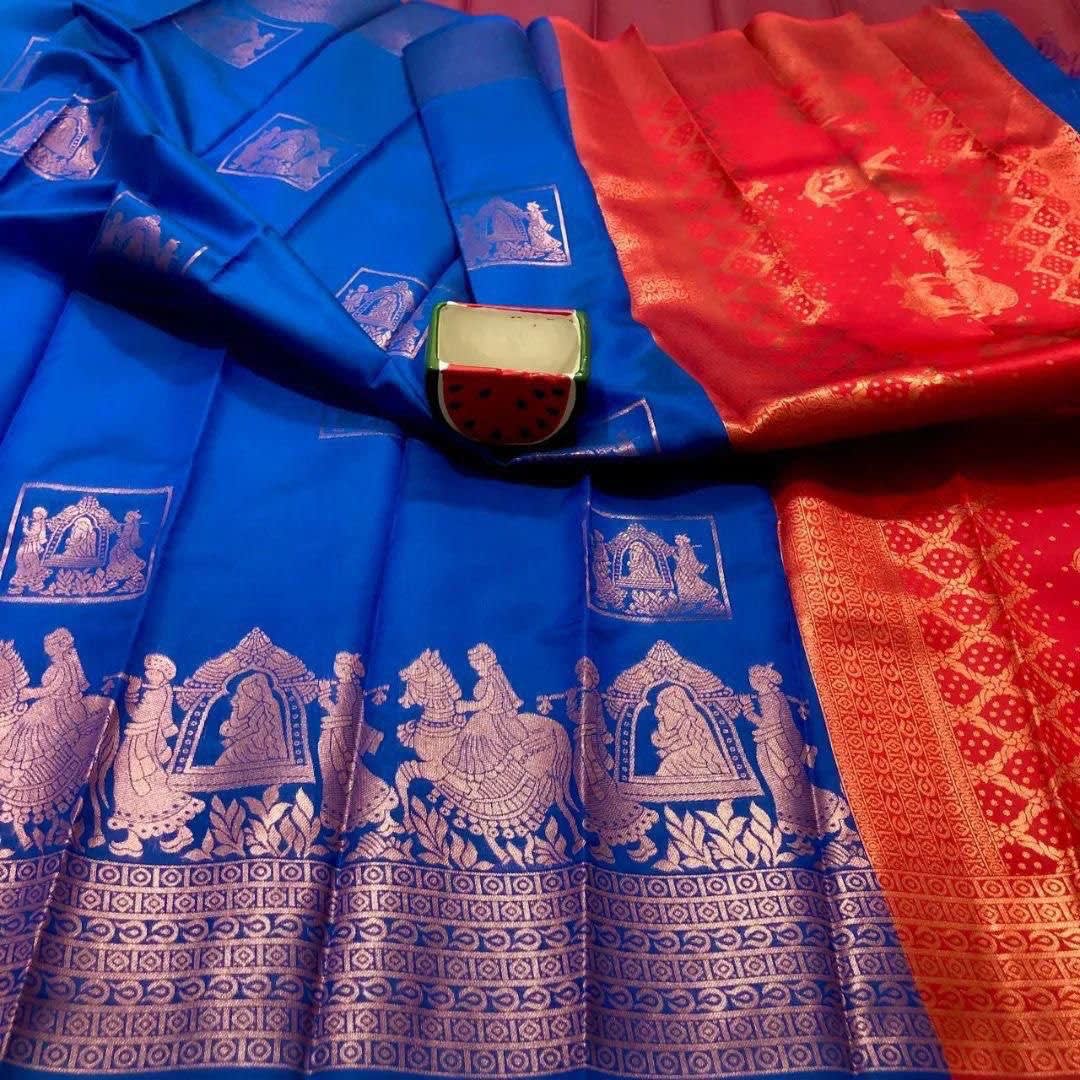 A Silk Saree - Elegant Jacquard Masterpiece