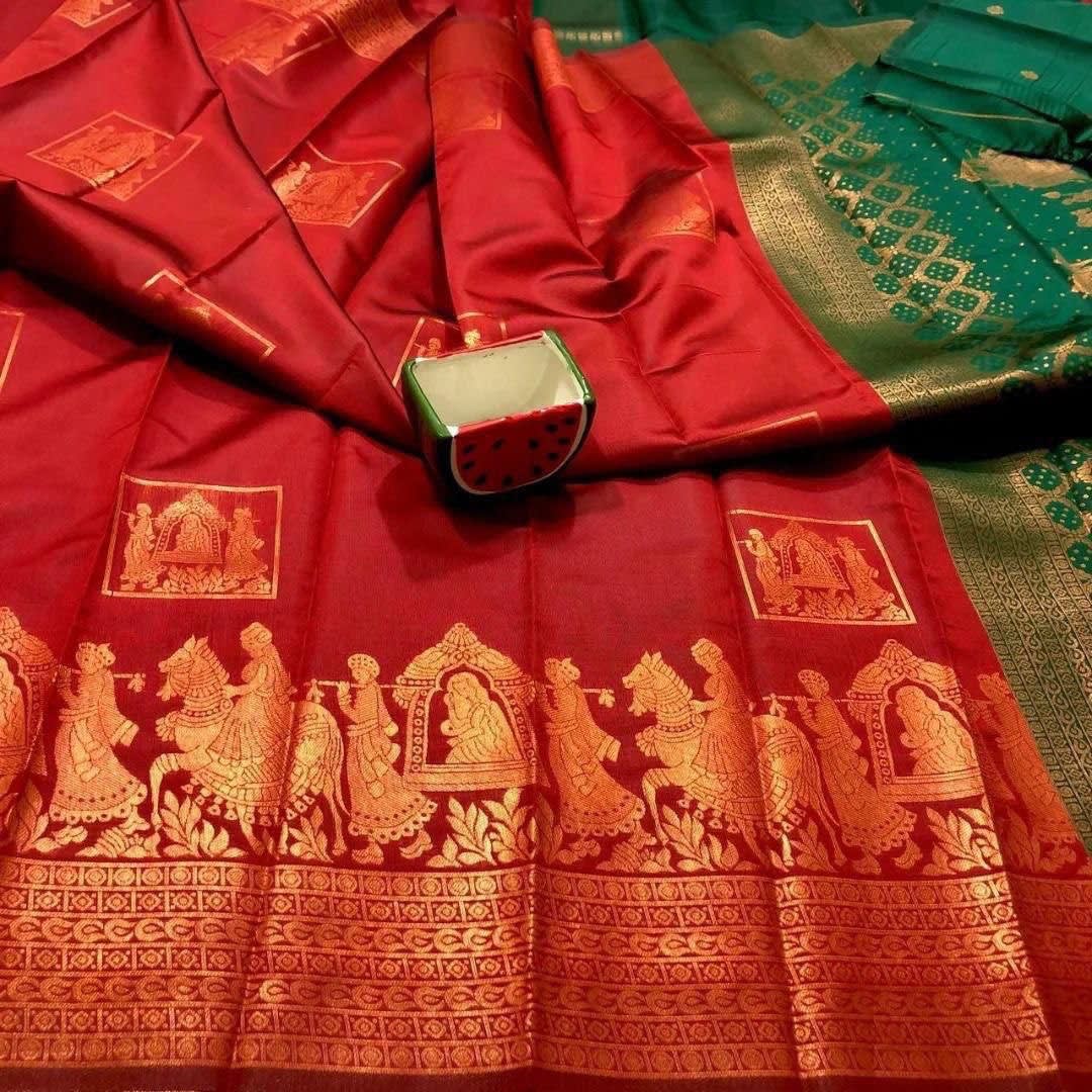 A Silk Saree - Elegant Jacquard Masterpiece