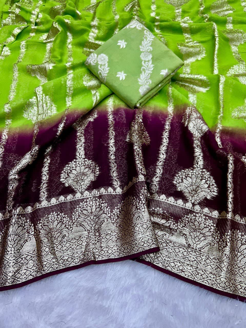 JHUMKA 2D Pure Viscose Georgette Saree - View 2