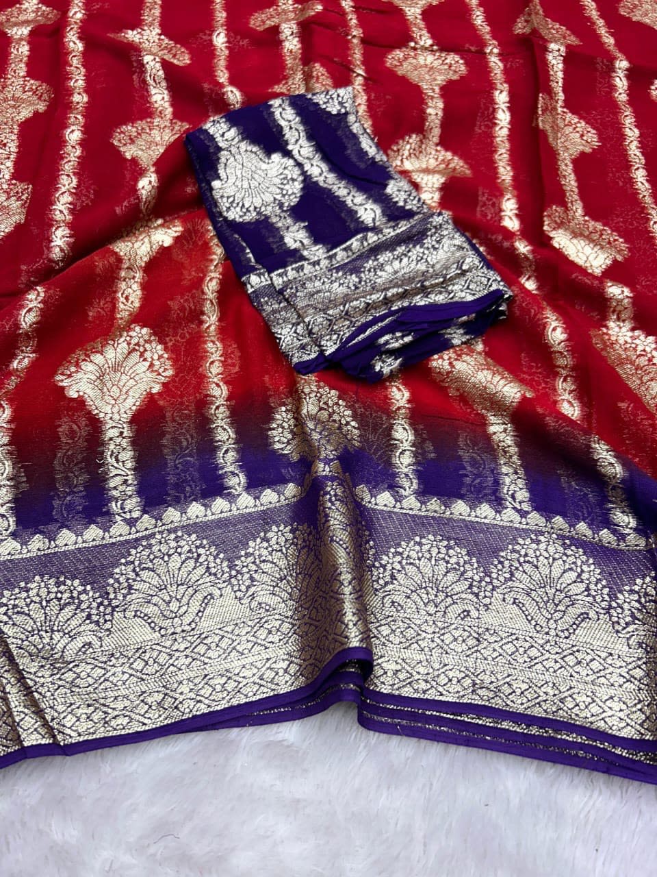 JHUMKA 2D Pure Viscose Georgette Saree - View 3